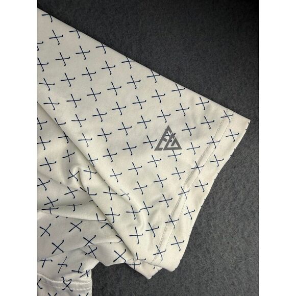 Maelreg Shirt Men's 4XL White Performance Polo Golf Clubs All‎ Over Print AOP - Picture 6 of 12